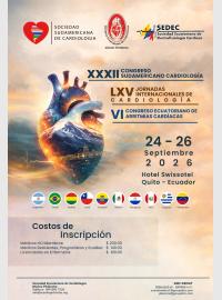 XXXII Congreso Sudamericano de Cardiología, LXV Jornadas Internacionales de Cardiología, VI Congreso Ecuatoriano de Arritmias Cardiacas